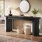 Farmhouse Console Table 71-Inch Entryway Sofa Table V Pedestal Rustic Brown